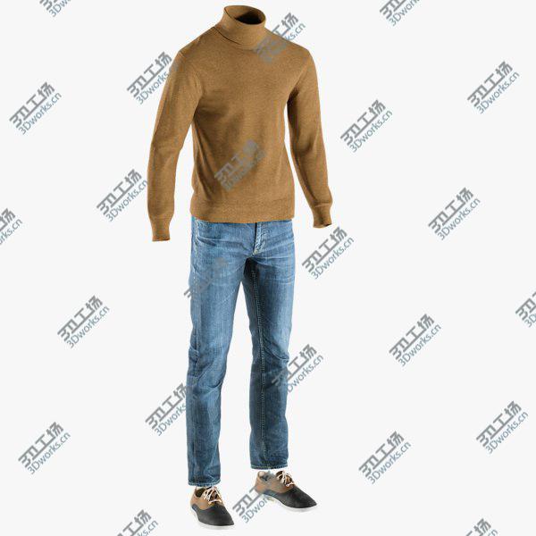 images/goods_img/20210312/Men's Pants with Pullover and Shoes 3D model/1.jpg